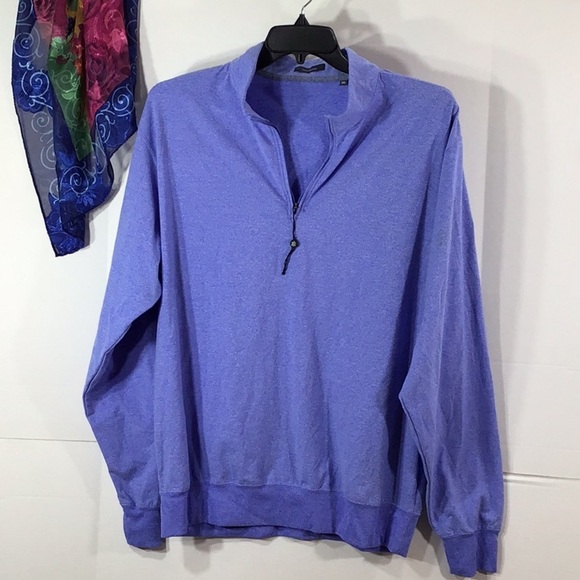 Turtleson Other - Turtleson heathered blue zip neck pullover XL NWOT